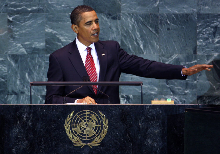 Us President Barack Obama Addresses The 64th United Nations General Assembly In New York 